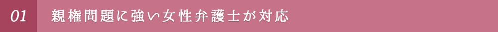 親権問題に強い女性弁護士が対応